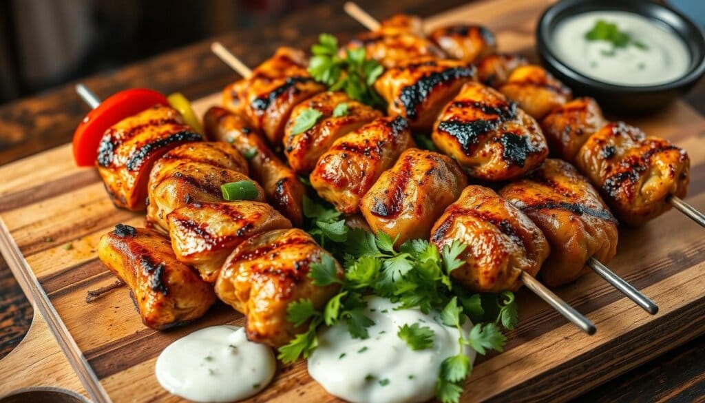 Grilled Chicken Adana Kebabs
